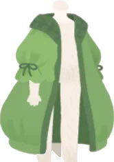 蔓草模様のふんわりアウター・緑の画像