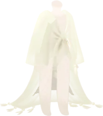 タッセル付き透けストールの画像