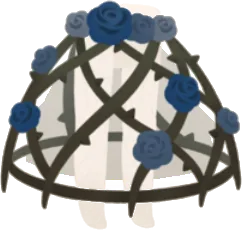 青い薔薇のクリノリンの画像