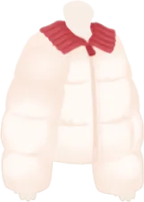 苺ミルクのショートダウンの画像