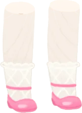 レースピンクパンプスの画像