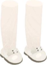 ホワイトレザーの靴の画像