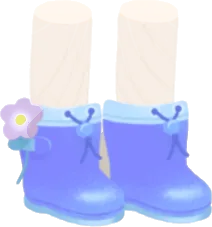 お花付き長靴の画像
