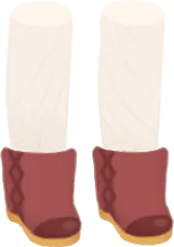 パン屋さんの編み上げブーツの画像