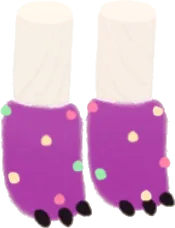 もふもふパープルシューズの画像
