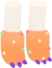 もふもふオレンジシューズの画像