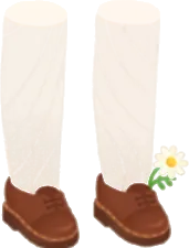 茶色のレザーシューズの画像