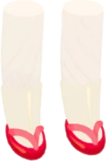 小さな赤い草履の画像