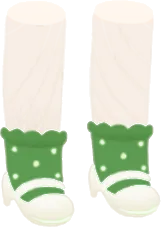 グリーンドットパンプスの画像