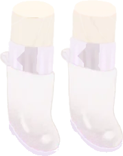 淡色のレインブーツの画像