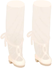 手作りのリボンシューズの画像