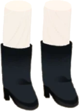 シンプルショートブーツ・黒の画像