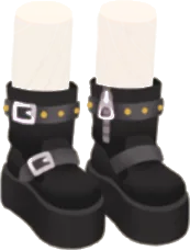 厚底ロックブーツの画像