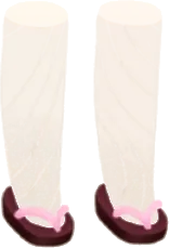 桜色の鼻緒の草履の画像