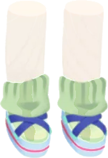 靴下つき厚底サンダルの画像