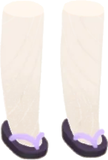 薄藤色の鼻緒の草履の画像