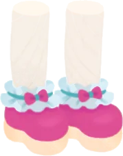 ころんとしたピンクの靴の画像