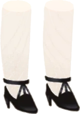 ピンヒールブラックパンプスの画像