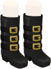ヘビーブラックベルトブーツの画像