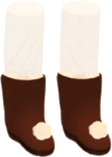 もこもこブラウンブーツの画像