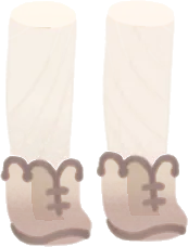 フェルトのブラウンブーツの画像
