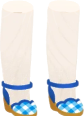 チェック柄ストラップサンダルの画像