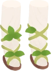 ツタで作られた靴の画像