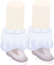 リブニットムートンブーツの画像