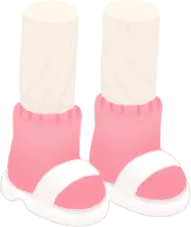 ピンクソックスのサンダルの画像