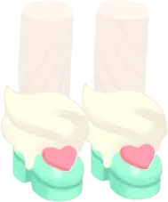 クリーム厚底パンプスの画像