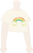 虹プリントTシャツの画像