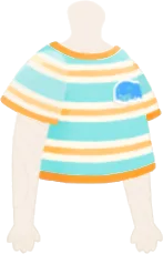ワッペン付きTシャツの画像