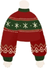 クリスマスレッドセーターの画像