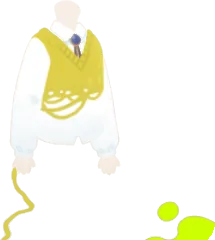 ほどけたベストとシャツの画像