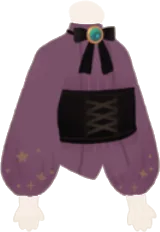 コルセットベルト付きトップスの画像