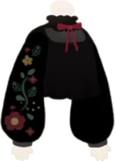 花の刺繍入りブラウスの画像