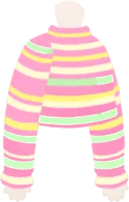 カラフルボーダートップスの画像