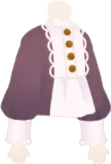レース付きブラウス・ボルドーの画像