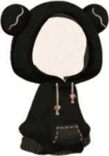 ピグミーイメージパーカー・黒の画像