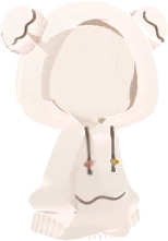 ピグミーイメージパーカー・白の画像