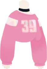 シンプルピンクナンバートップスの画像