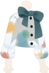 絵の具のついたシャツの画像