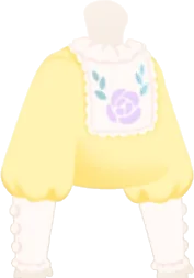 黄色のパフスリーブブラウスの画像