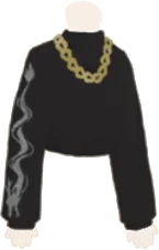 ブラックハイネックトレーナーの画像