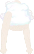 ふわふわ泡のクロップタンクトップの画像
