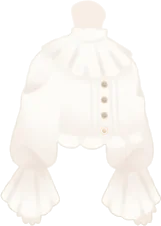 クラシカルフリルブラウス・白の画像