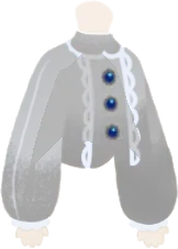 宝石ボタンのシャツ・白の画像