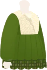 深緑色のチュニックの画像