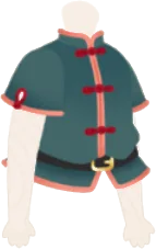 着崩しスタイルのチャイナシャツの画像