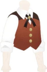 マスターのベスト付きシャツの画像